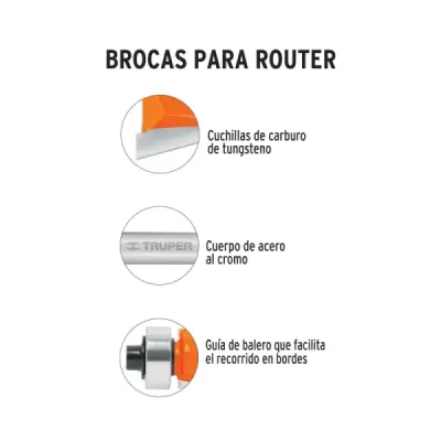 Fresa Machimbrador Balinera, Diámetro 7/8", Corte 20.5 Mm Truper