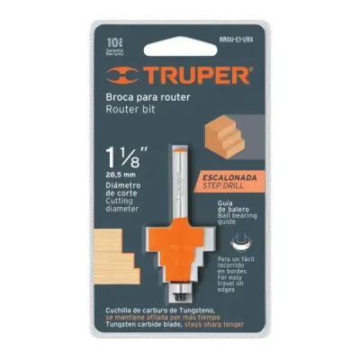 Fresa Escalonada Balinera, Diámetro 1.1/8", Corte 22.2 Mm Truper