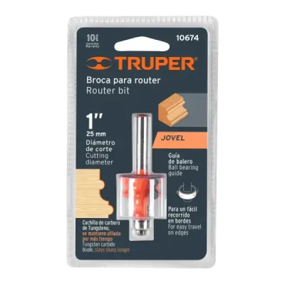 Fresa Jovel Con Balinera, Diámetro 1", Corte 21.5 Mm Truper