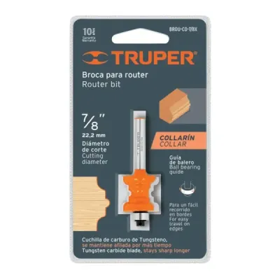 Fresa Collarín Con Balinera, Diámetro 7/8", Corte 20 Mm Truper