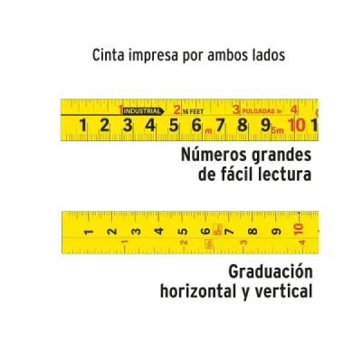 Flexómetro Auto Lock De 5 M Anti-Impacto, Uso Profesional Truper