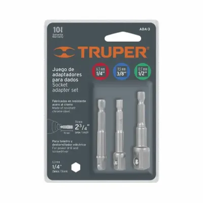 Juego De 3 Adaptadores Para Copas De 2.3/4", Uso Industrial Truper