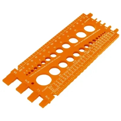 Regla Medidora Calibradora De Tuercas Y Tornillos De 22 Cm Truper