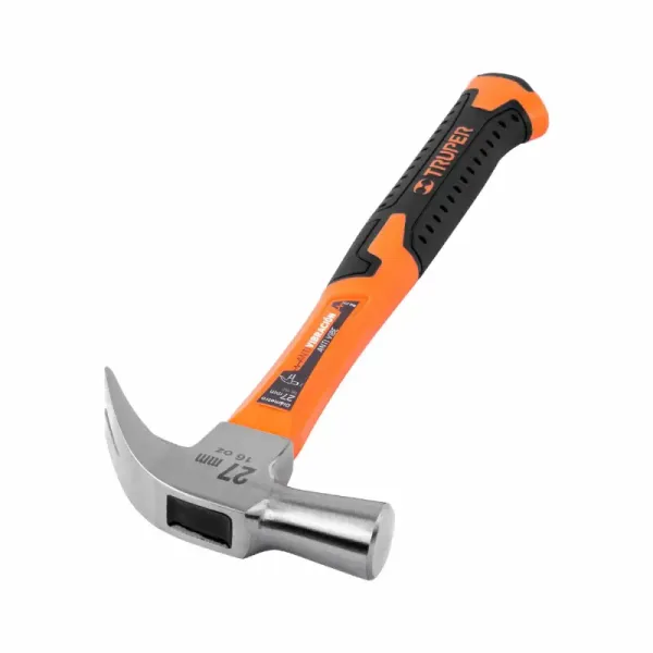 Martillo Pulido De 16 Oz Con Mango Fibra De Vidrio Uña Curva Truper (MAC-27F - 10851)