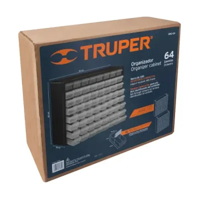 Caja Organizadora 64 Compartimientos 51x40x16cm Truper