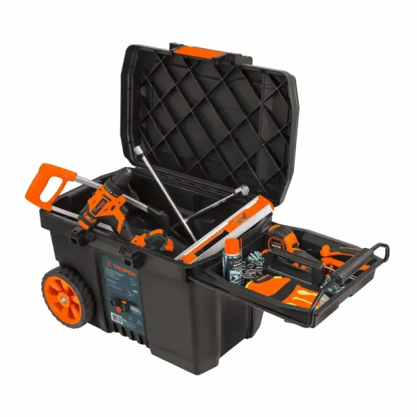 Caja De Herramientas De 57 Litros Con Ruedas, Soporta 40 Kg Truper (CHP-23R - 10902)