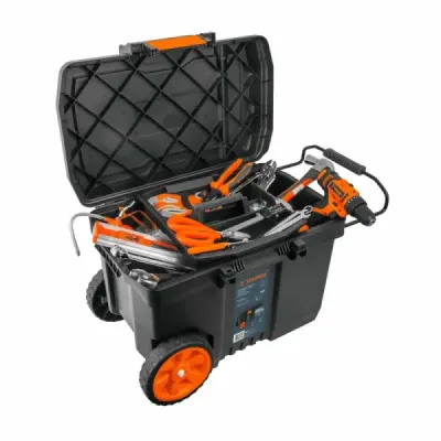 Caja De Herramientas De 57 Litros Con Ruedas, Soporta 40 Kg Truper