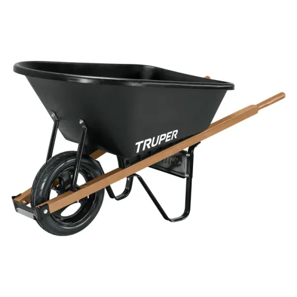 Carretilla Plástica De 120 Litros, Rueda Antipinchazo Maciza Truper (TP-6FF - 10911)