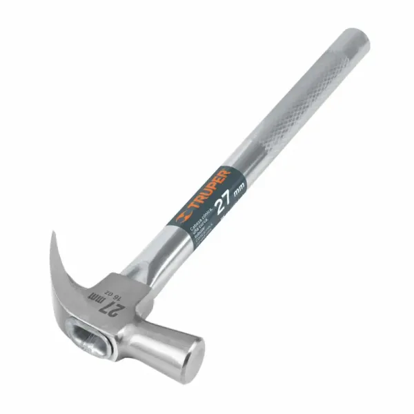 Martillo Tubular Pulido De 16 Oz, Uña Curva, Antiderrapante Truper (MAC-27T - 10914)