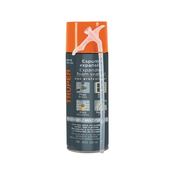 Espuma Expansiva Multiusos 300 Ml Para Aislar, Sellar, Pegar Truper (ESEX-300 - 10919)