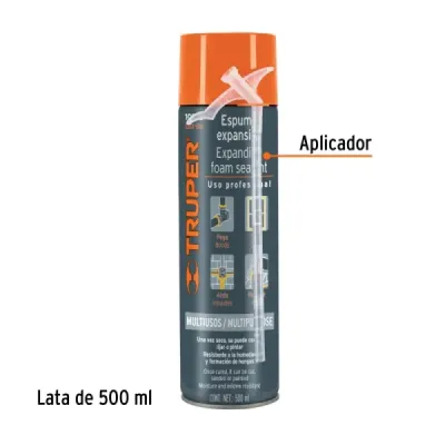 Espuma Expansiva Multiusos 500 Ml Para Aislar, Sellar, Pegar Truper