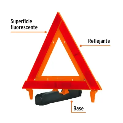 Triangulo Reflectivo De Seguridad 29 Cm Plegable En Abs Truper