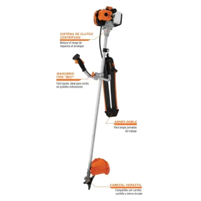 Guadañadora A Gasolina De 2 Hp, Corte De 18" Y 0.72 L/H Truper