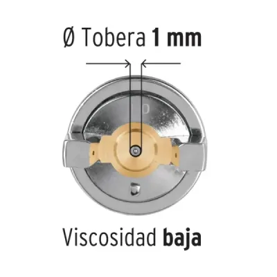Pistola Para Pintar De Gravedad Hvlp 120 Ml, Boquilla 1.0 Mm Truper