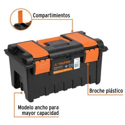 Caja De Herramientas De 27 Cm Con Charola Y Compartimientos Truper