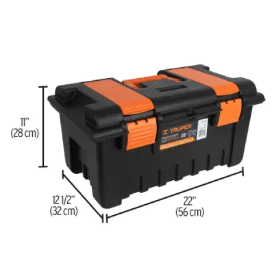 Caja De Herramientas De 32 Cm Con Charola Y Compartimientos Truper