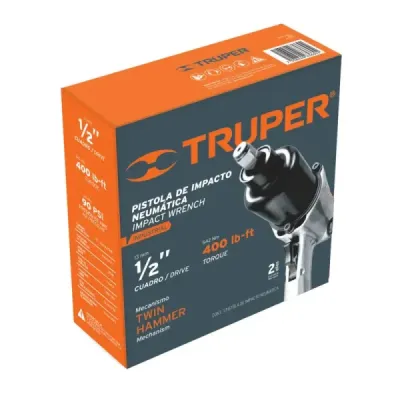 Pistola De Impacto Industrial De 1/2", Torque De 400 Lb/Ft Truper