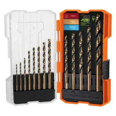 Juego De 13 Brocas Acero Rápido Para Metal Madera Y Plástico Truper