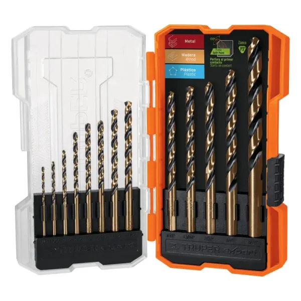 Juego De 13 Brocas Acero Rápido Para Metal Madera Y Plástico Truper (JBAV-13 - 11402)