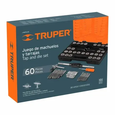 Juego De Machuelos Y Tarrajas De 60 Piezas, Incluye Estuche Truper