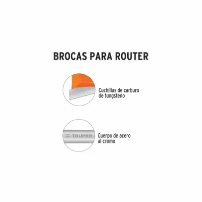 Fresa Media Caña, Diámetro 1/4", Largo Corte 9.5 Mm Truper