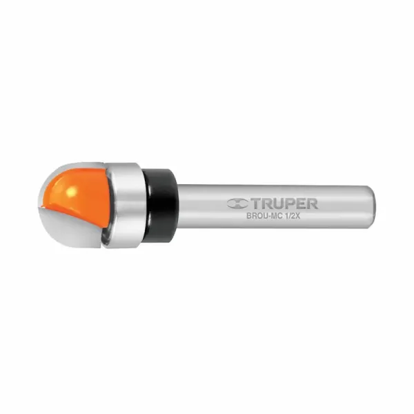 Fresa Media Caña Con Balinera, Diámetro 1/2", Corte 9.5 Mm Truper (BROU-MC1/2X - 11464)