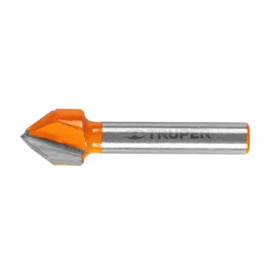 Fresa Corte En V, Diámetro 1/2", Largo Corte 12.7 Mm Truper