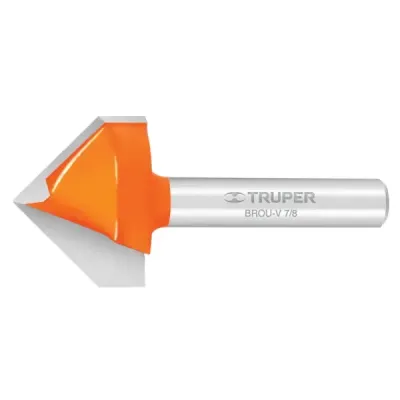 Fresa Corte En V, Diámetro 7/8", Largo Corte 17.9 Mm Truper