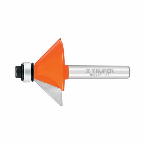 Fresa Chaflán Con Balinera, Diámetro 1.1/4", Corte 15 Mm Truper (BROU-CH1-1/4X - 11468)