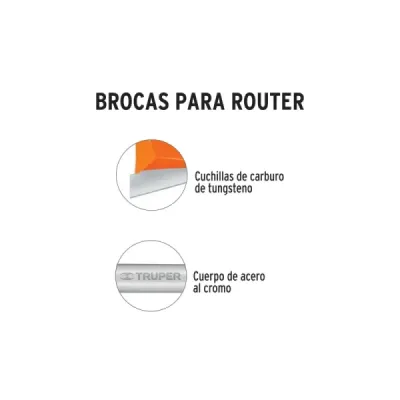 Fresa Cola De Pato, Diámetro 1/2", Largo Corte 12 Mm Truper