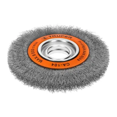 Grata De Alambre Ondulado De 6" X 3/4", Eje De 1.1/4" Truper