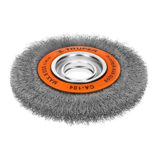 Grata De Alambre Ondulado De 6" X 3/4", Eje De 1.1/4" Truper (CA-104 - 11520)