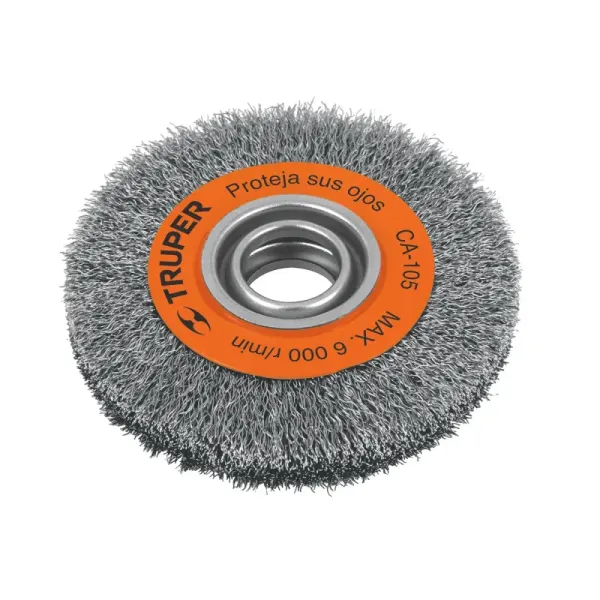Grata De Alambre Ondulado De 6" X 1.1/8", Eje De 1.1/4" Truper (CA-106 - 11526)