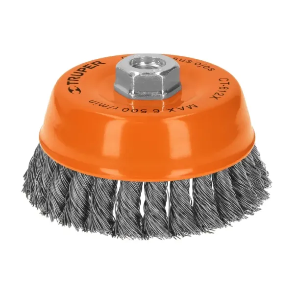 Grata Copa De Alambre Trenzado Grueso De 5", Eje De 5/8-11 Truper (CT-612X - 11542)
