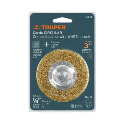 Grata Circular De Alambre Grueso De 3", Zanco De 1/4" Truper