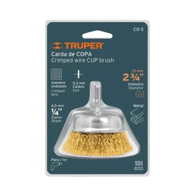 Grata Copa De Alambre Grueso De 2.3/4", Zanco De 1/4" Truper