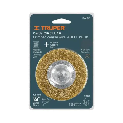 Grata Circular De Alambre Fino De 4", Zanco De 1/4" Truper