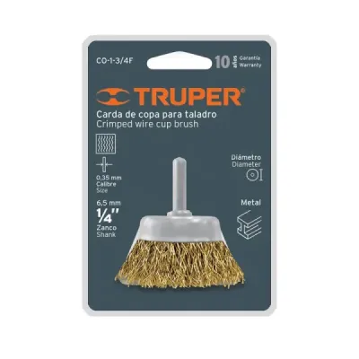 Grata Copa De Alambre Fino De 2.3/4", Zanco De 1/4" Truper