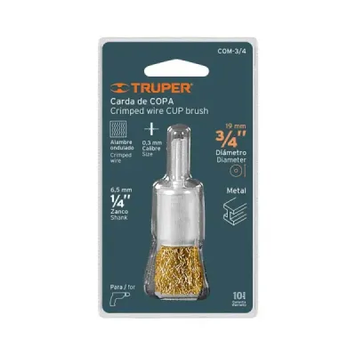 Grata Copa De Alambre Grueso De 3/4", Zanco De 1/4" Truper