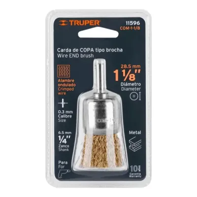Grata Copa De Alambre Grueso De 1.1/8", Zanco De 1/4" Truper