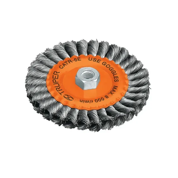 Grata Circular De Alambre Trenzado De 6", Eje De 5/8-11 Truper (CATR-6E - 11597)
