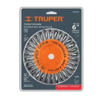 Grata Circular De Alambre Trenzado De 6", Eje De 5/8-11 Truper
