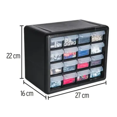 Caja Organizadora 16 Compartimientos 27x22x16cm Truper