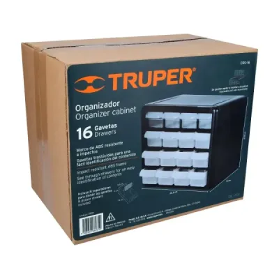 Caja Organizadora 16 Compartimientos 27x22x16cm Truper