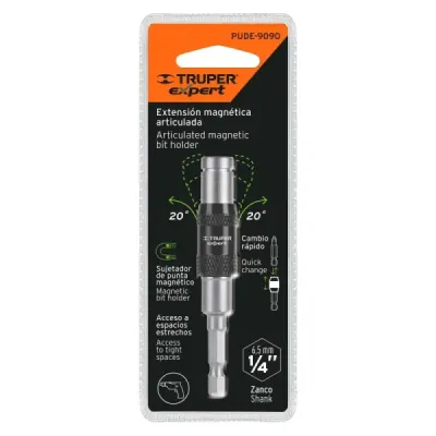 Adaptador Articulado Para Puntas Magnético Zanco De 1/4" Truper