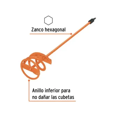 Mezclador Revolvedor Pintura 8x40cm Truper Taladro 1/2'