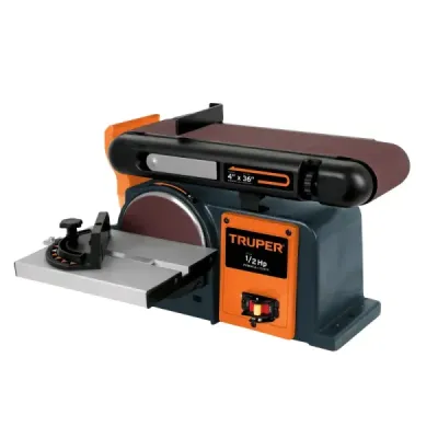 Lijadora De Banda Y Disco Profesional De 4" X 6", 1/2 Hp Truper