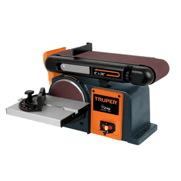 Lijadora De Banda Y Disco Profesional De 4" X 6", 1/2 Hp Truper (PUL-4X6T - 12110)