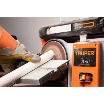 Lijadora De Banda Y Disco Profesional De 4" X 6", 1/2 Hp Truper