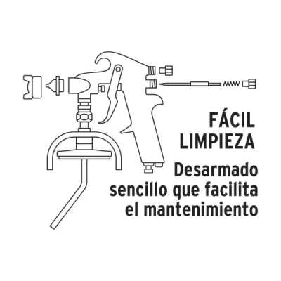 Pistola De Gravedad Hvlp 500 Ml, 1.4 Mm Con Vaso Plástico Truper